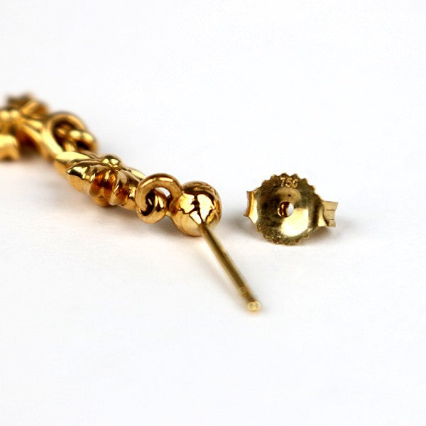 CHROME HEARTS 22K Tiny E CH Plus Earring Gold Size ONE SIZE