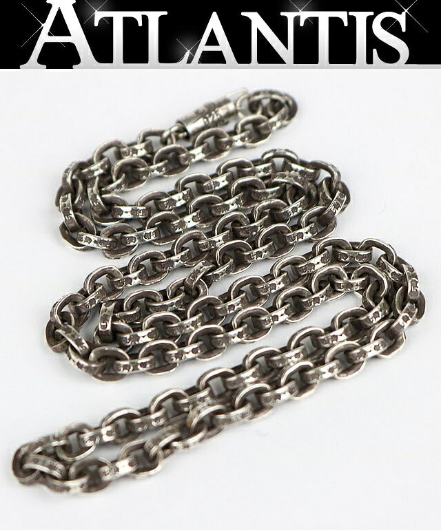 CHROME HEARTS 20" Paper Chain Necklace Silver Size ONE SIZE