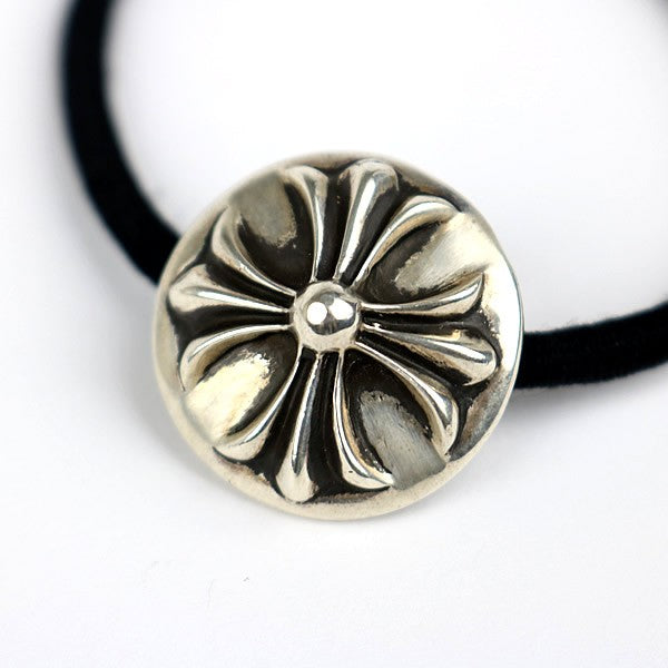 CHROME HEARTS Cross Ball Concho Hair Tie Silver