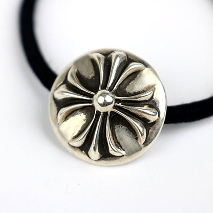 CHROME HEARTS Cross Ball Concho Hair Tie Silver