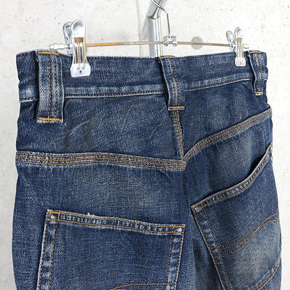 BALENCIAGA 2025 Tape Print Denim Shorts Blue Size S