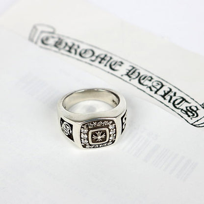 CHROME HEARTS Champion Pave Dia Ring SV925 Size ONE SIZE