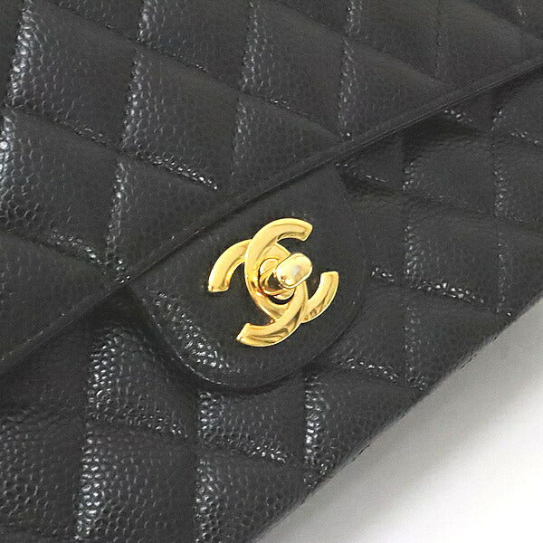 CHANEL Matelasse 25 Double Flap Bag Black Size ONE SIZE