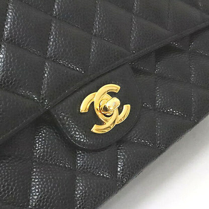 CHANEL Matelasse 25 Double Flap Bag Black Size ONE SIZE