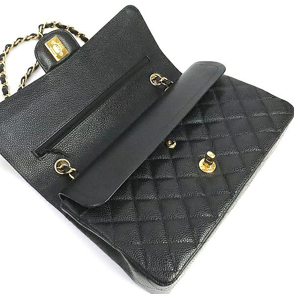 CHANEL Matelasse 25 Double Flap Bag Black Size ONE SIZE