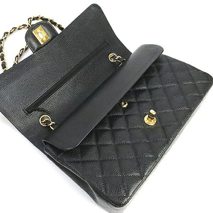 CHANEL Matelasse 25 Double Flap Bag Black Size ONE SIZE