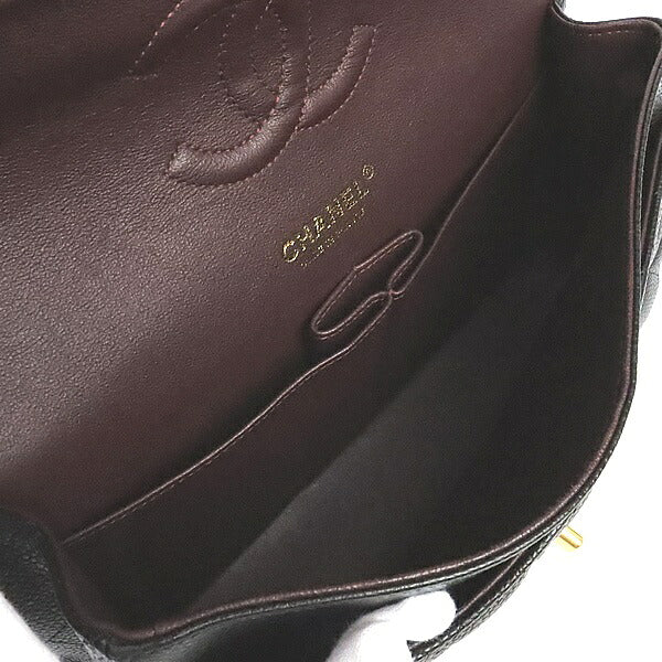 CHANEL Matelasse 25 Double Flap Bag Black Size ONE SIZE