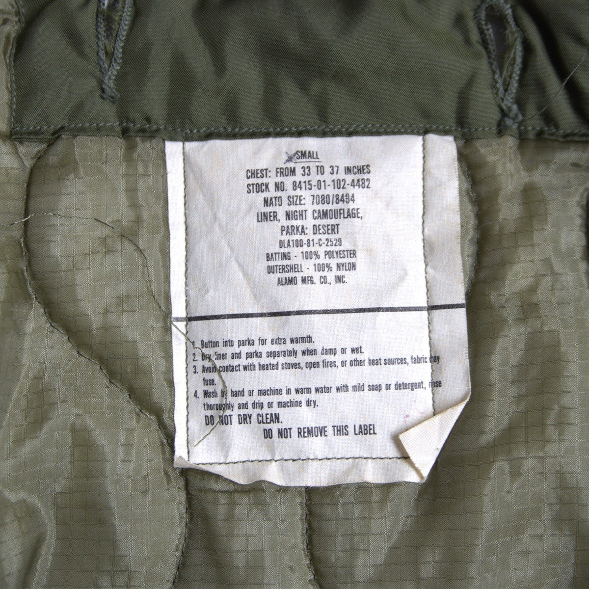 US ARMY 60S M-65 Mod Parka Coat Size XS