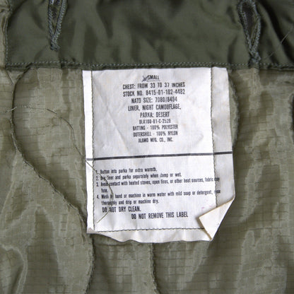 US ARMY 60S M-65 Mod Parka Coat Size XS