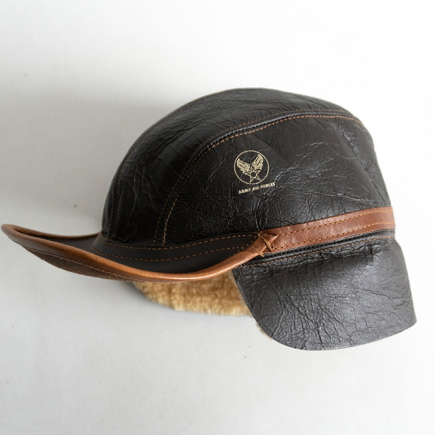 EASTMAN B-2 Shearling Flight Cap Hat Size 7