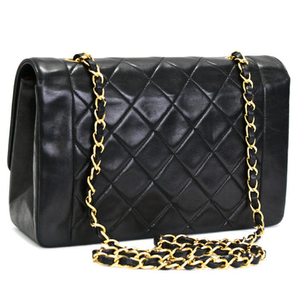 CHANEL Matelasse Diana 25 Lambskin Bag Black Size ONE SIZE
