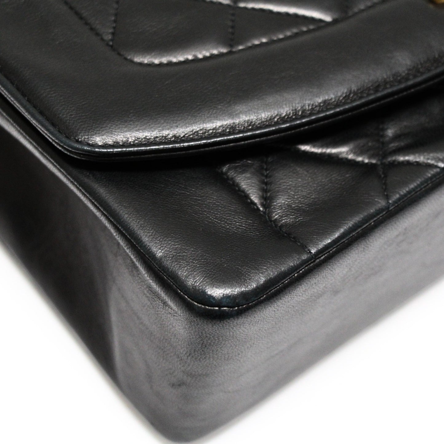 CHANEL Matelasse Diana 25 Lambskin Bag Black Size ONE SIZE