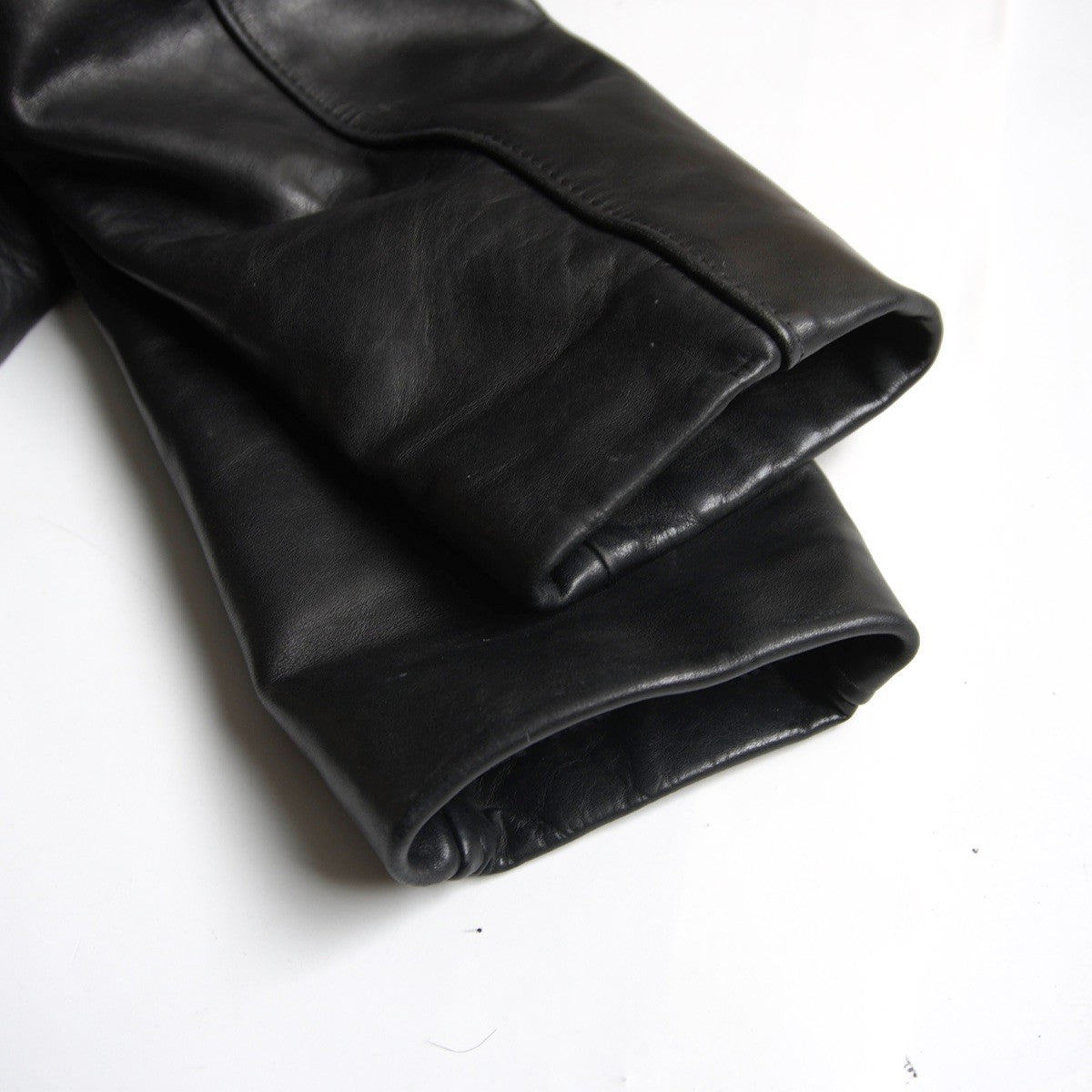 SCHOTT 140 Thick Leather Peacoat Black Size XS