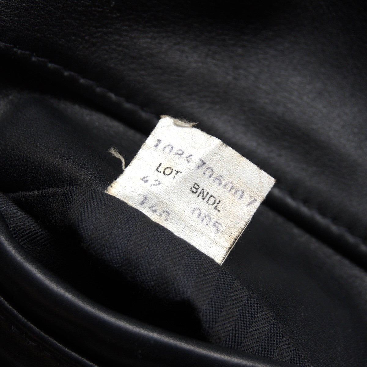 SCHOTT 140 Thick Leather Peacoat Black Size XS
