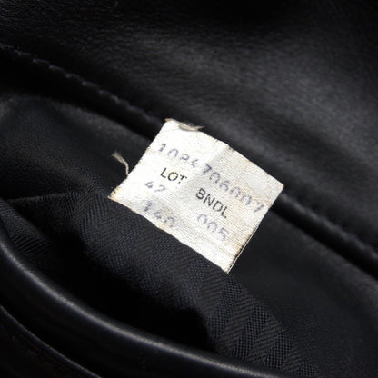 SCHOTT 140 Thick Leather Peacoat Black Size XS