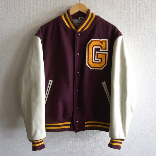 Golden Bear Leather sleeve varsity jacket Size L