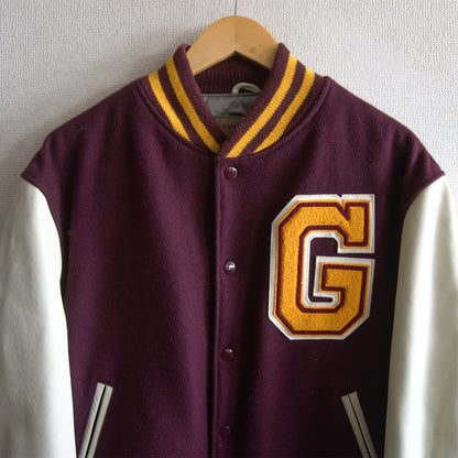Golden Bear Leather sleeve varsity jacket Size L