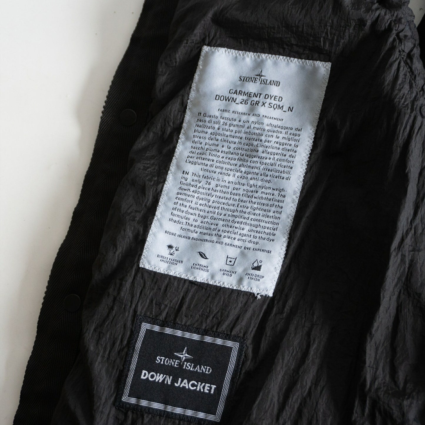 Stone Island 11AW Garment Dyed Down 26 GR X SQM N Vest Size M