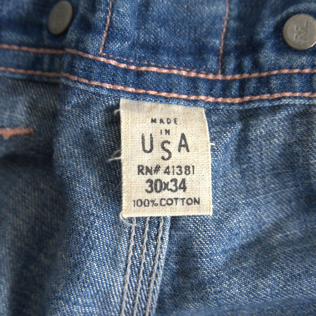 RRL Buckleback Denim Painter Pants USA Size 30×34