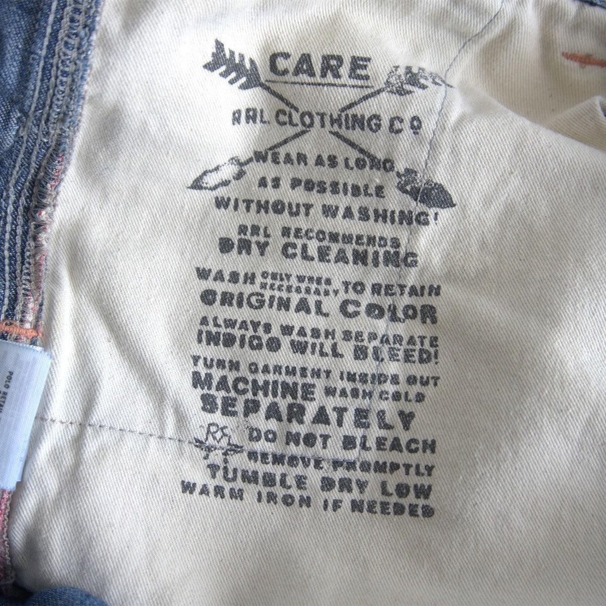 RRL Buckleback Denim Painter Pants USA Size 30×34