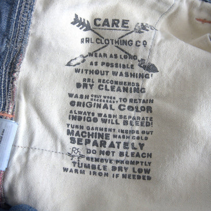 RRL Buckleback Denim Painter Pants USA Size 30×34