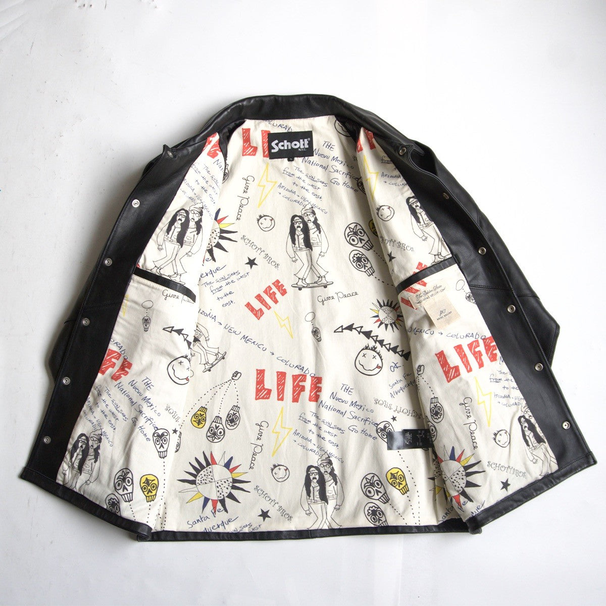 Remi Relief x Schott SHEEP COACH JACKET Size XL