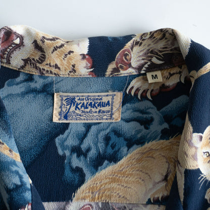 Sun Surf Hundred Tigers Aloha Shirt Size M