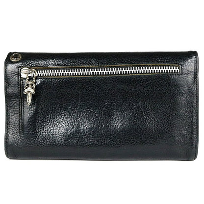 CHROME HEARTS Wave Heart Button Wallet Black Size ONE SIZE