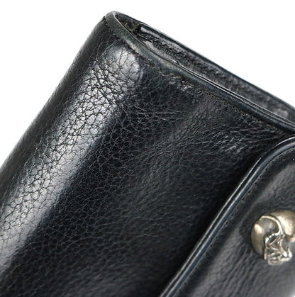 CHROME HEARTS Wave Heart Button Wallet Black Size ONE SIZE