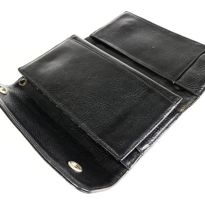 CHROME HEARTS Wave Heart Button Wallet Black Size ONE SIZE