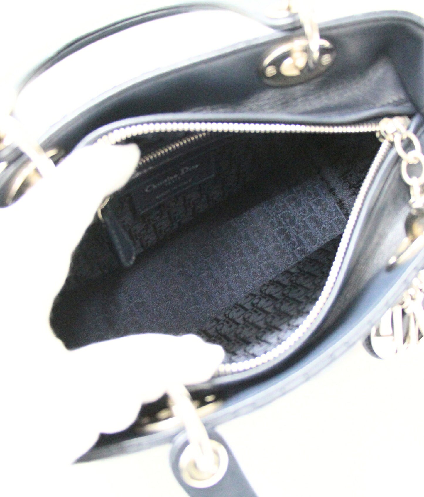 Christian Dior Lady Dior Cannage Bag Navy Size ONE SIZE