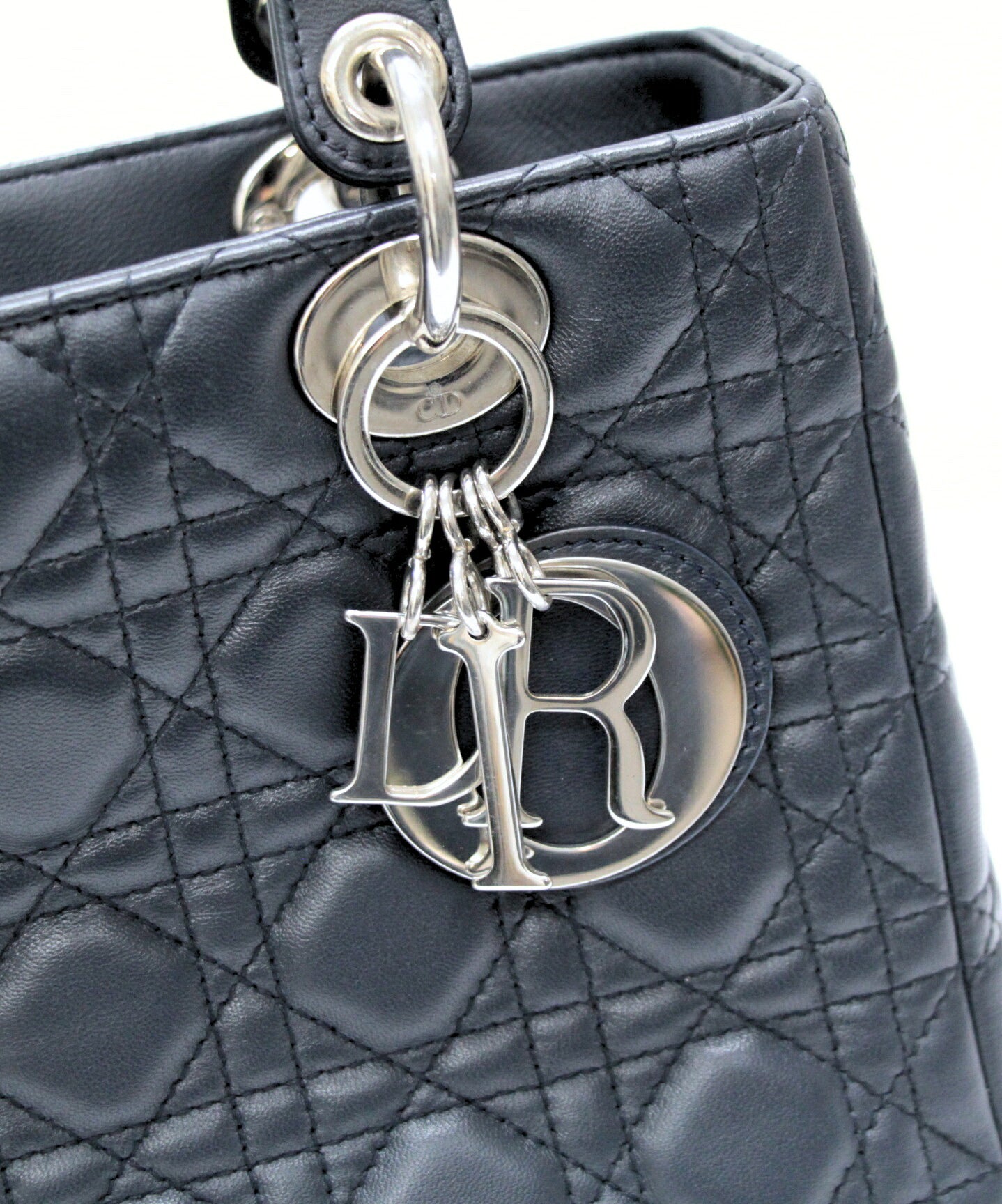 Christian Dior Lady Dior Cannage Bag Navy Size ONE SIZE