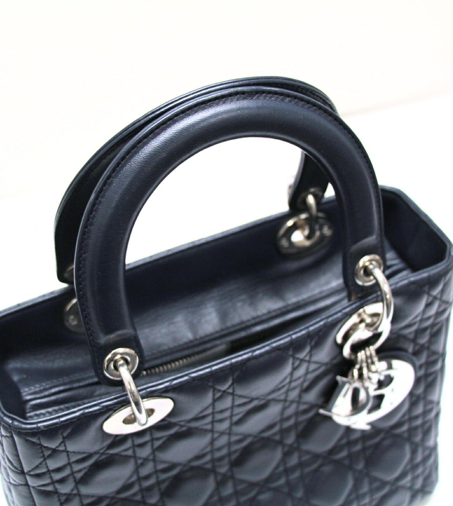 Christian Dior Lady Dior Cannage Bag Navy Size ONE SIZE