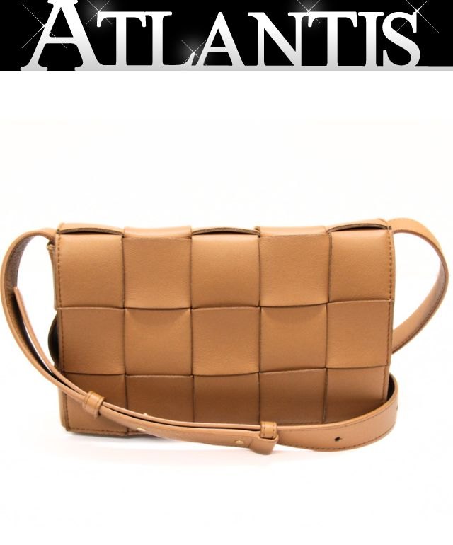 BOTTEGA VENETA Cassette Maxi Lt Brown Shoulder Bag Size ONE SIZE