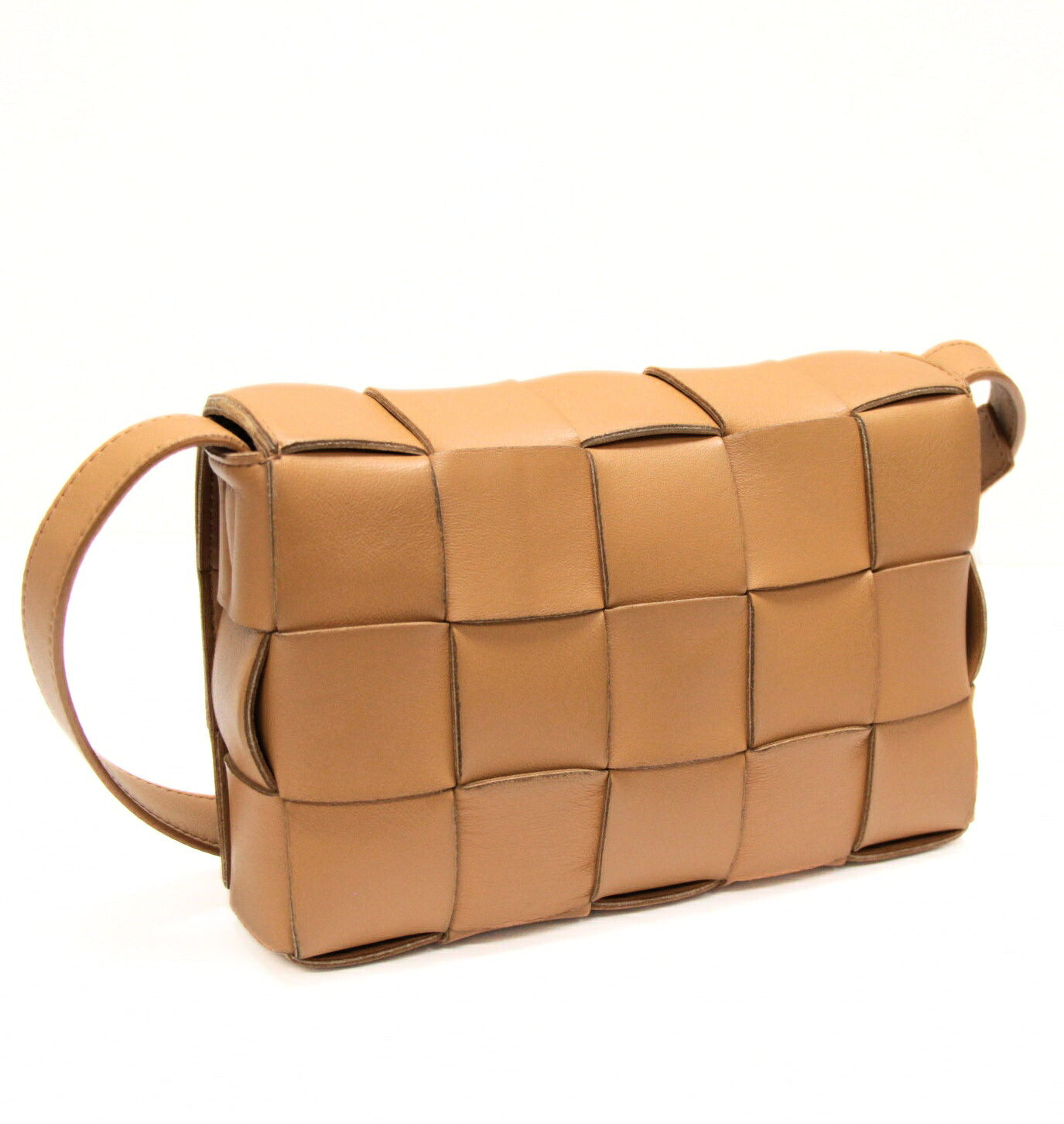 BOTTEGA VENETA Cassette Maxi Lt Brown Shoulder Bag Size ONE SIZE