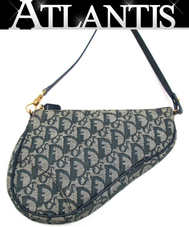 Christian Dior Trotter Jacquard Pouch Navy Size ONE SIZE
