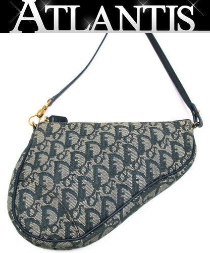 Christian Dior Trotter Jacquard Pouch Navy Size ONE SIZE