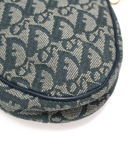 Christian Dior Trotter Jacquard Pouch Navy Size ONE SIZE