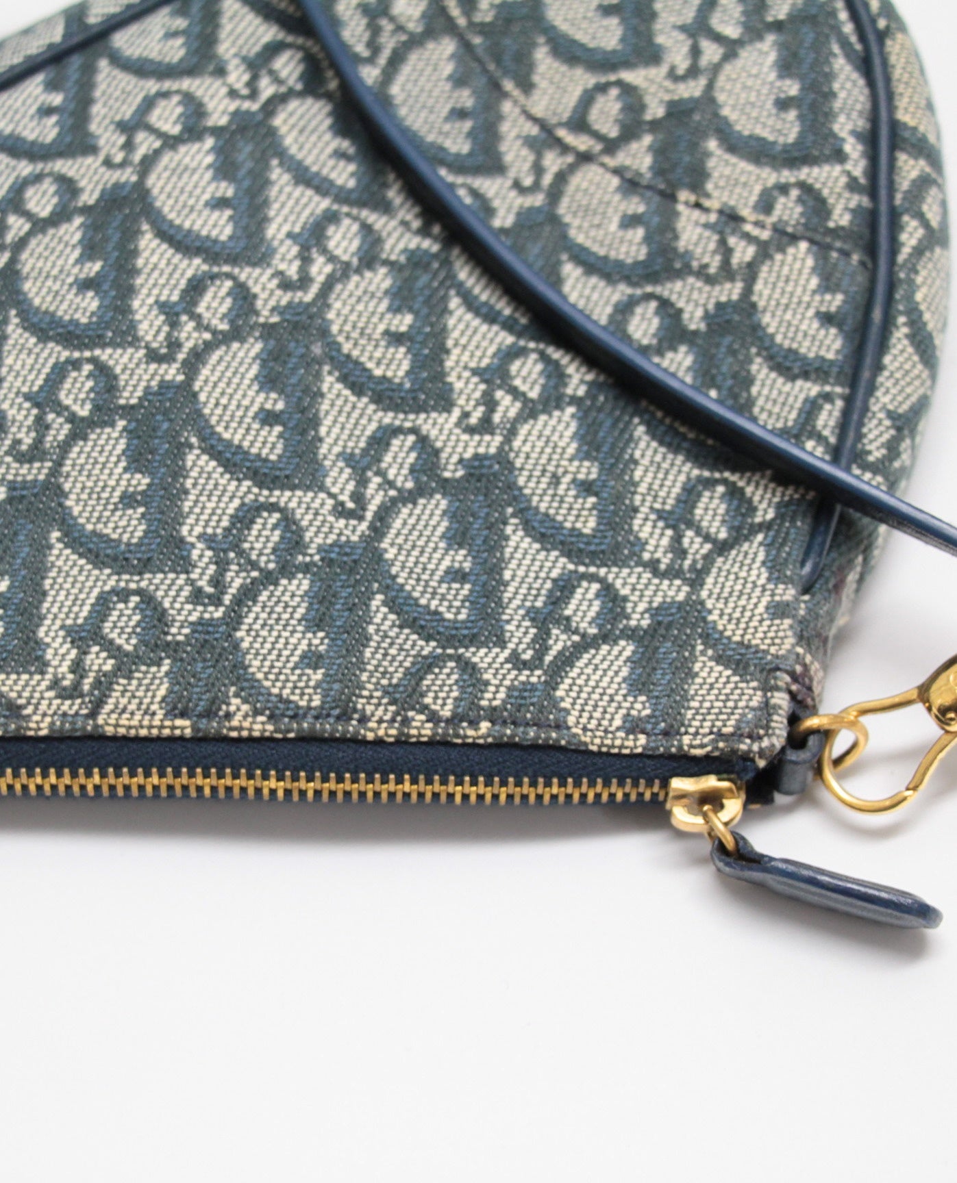 Christian Dior Trotter Jacquard Pouch Navy Size ONE SIZE