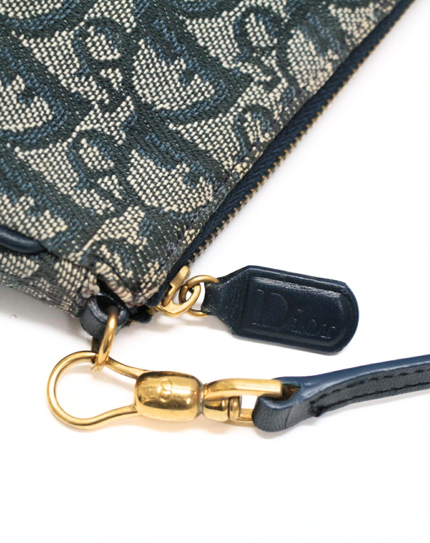 Christian Dior Trotter Jacquard Pouch Navy Size ONE SIZE