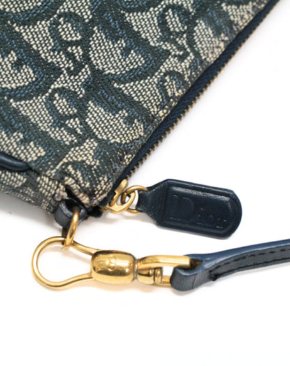 Christian Dior Trotter Jacquard Pouch Navy Size ONE SIZE