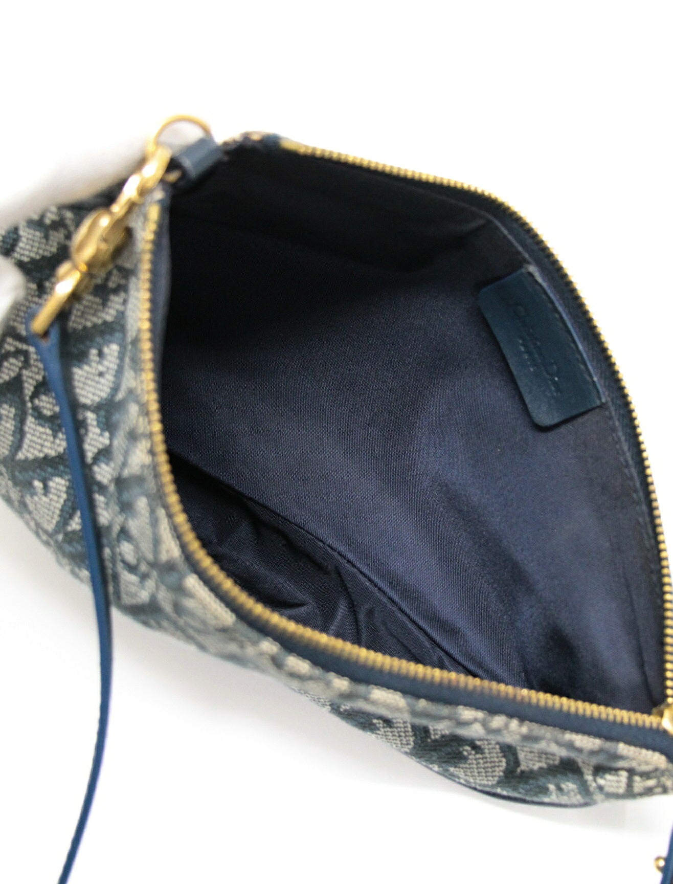 Christian Dior Trotter Jacquard Pouch Navy Size ONE SIZE