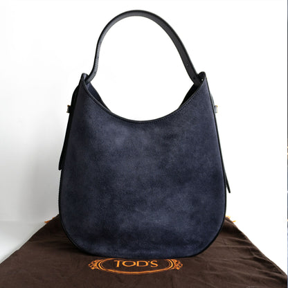 TOD'S Oboe Small Suede Leather Shoulder Bag Size ONE SIZE