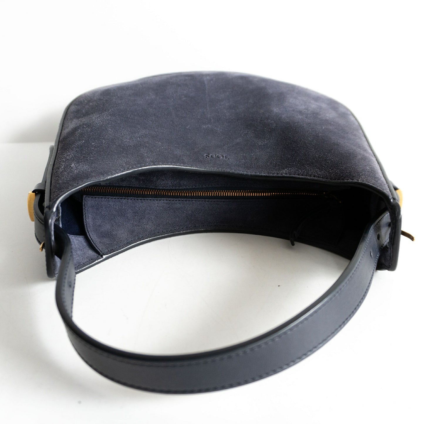 TOD'S Oboe Small Suede Leather Shoulder Bag Size ONE SIZE