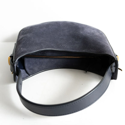 TOD'S Oboe Small Suede Leather Shoulder Bag Size ONE SIZE