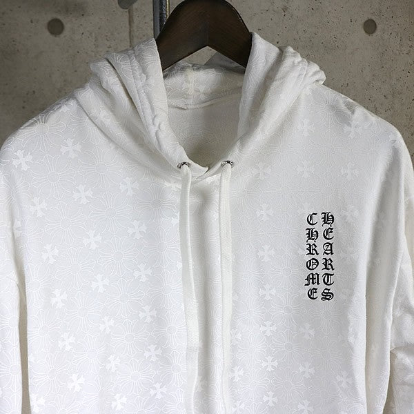 CHROME HEARTS CH Plus Horseshoe Print Hoodie White Size S