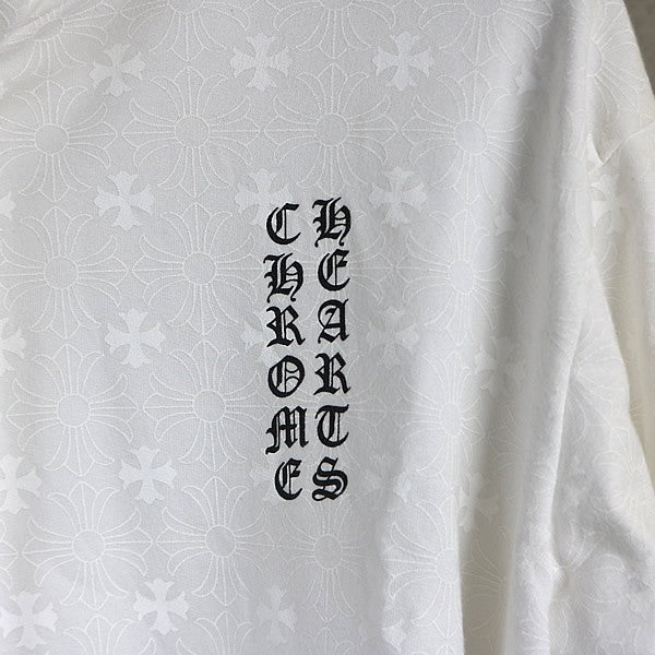 CHROME HEARTS CH Plus Horseshoe Print Hoodie White Size S