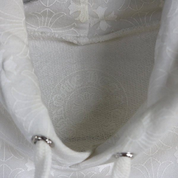 CHROME HEARTS CH Plus Horseshoe Print Hoodie White Size S
