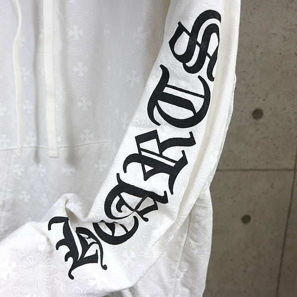 CHROME HEARTS CH Plus Horseshoe Print Hoodie White Size S
