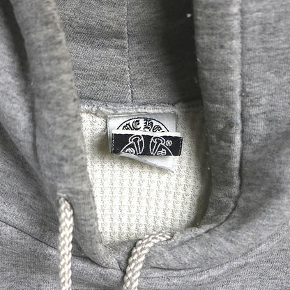 CHROME HEARTS Old English Scroll Label Hoodie Gray Size